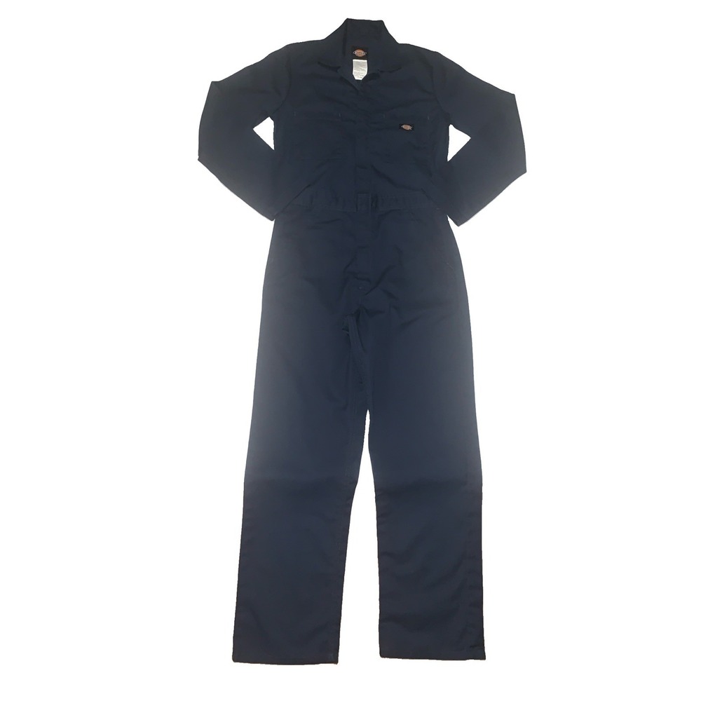 Dickies Coveralls Mens Small Navy Workwear Long Sleeve Mechanic Utility Uniform